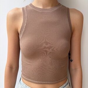 Hollister High Neck Cropped Tank Top